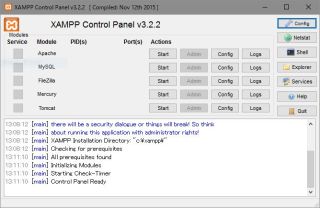 XAMPP Control Panel