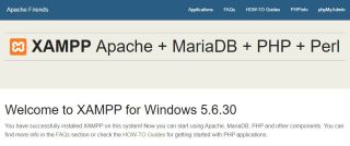 XAMPP の Welcome ページ